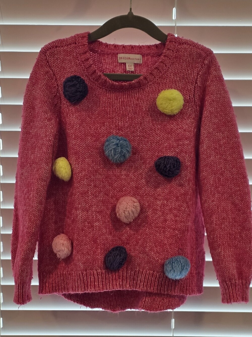 Cozy Pink Pom-Pom Women's Sweater